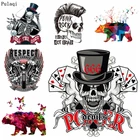 Pulaqi Король Лев патч утюг на горный хрусталь передачи Термальность теплопроводная поливинилхлоридная из серии игр The King of наклейка с изображением леса в стиле панк-патчи для одежды моющийся