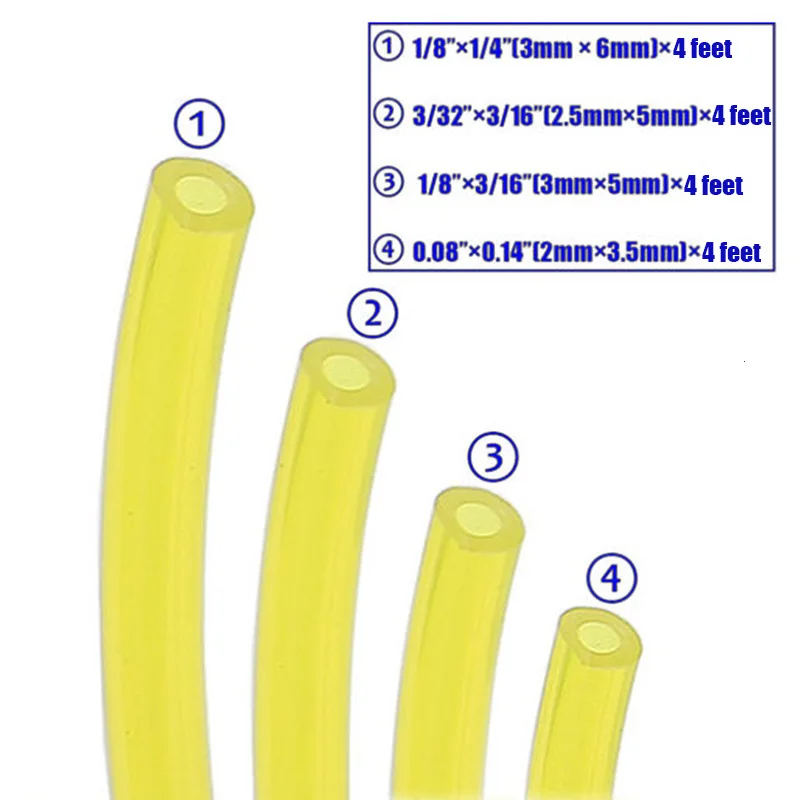 

4pcs Fuel Line Hose Gas Pipe Tubing For String Trimmers Chainsaw Blower Tools