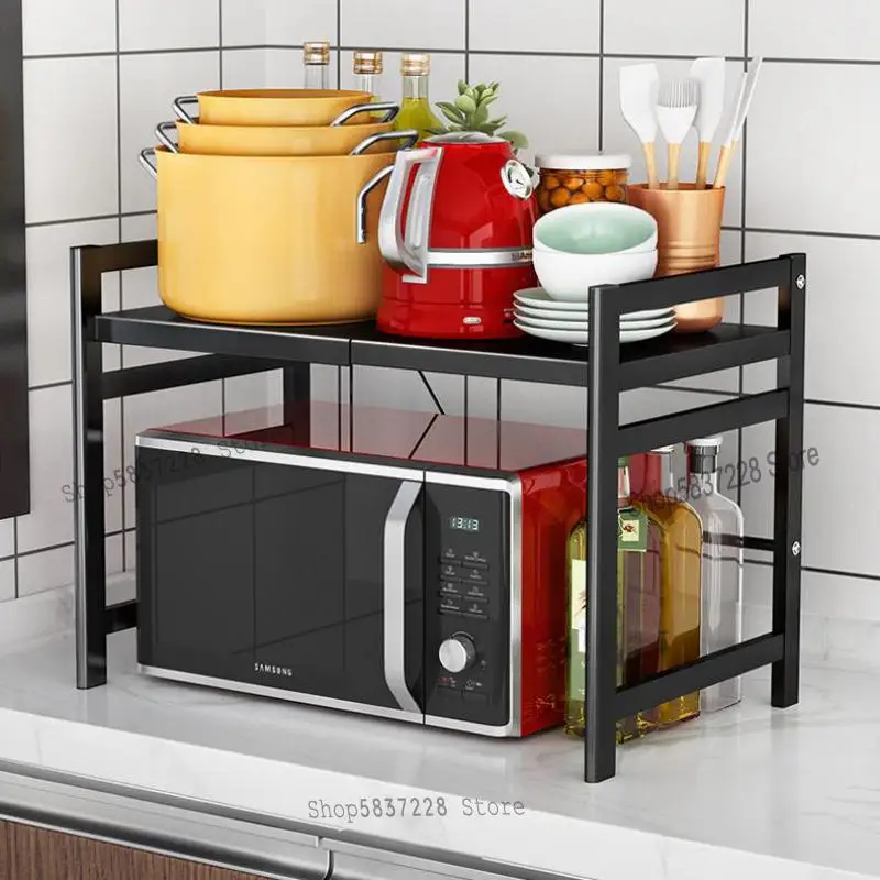 Выдвижная кухонная стойка полка для микроволновой печи хранения столешницы