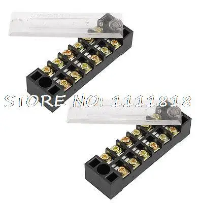 2 x Dual Rows 6P 6 Position Terminal Blocks Connector 600V 15A |