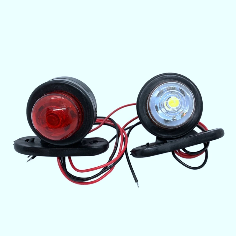 2xred белая кожа уголок Боковой габаритный фонарь светодиодный свет контур лампы