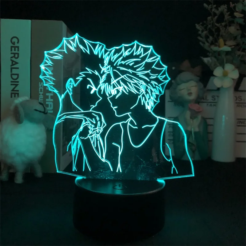 

HUNTER Killua Zoldyck японское аниме Манга настольная комната Прямая поставка Детский 3D ночник Bluetooth управление для яркой базы