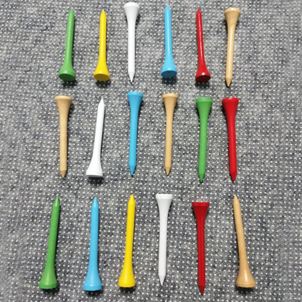 

100pcs 7cm Length Yards Wooden Tees for Outdoor Sports (Red)