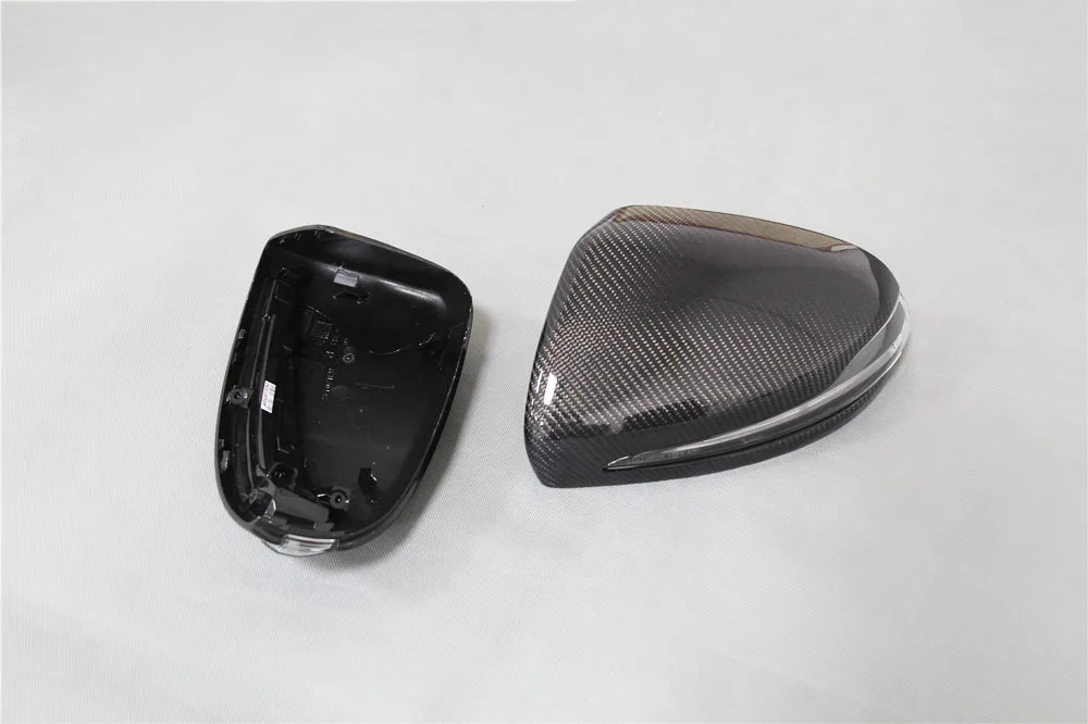 1 пара Крышка для зеркала из углеродного волокна Mercedes W205 W222 W213 X205 Benz C S GLC E Class AMG 1:1