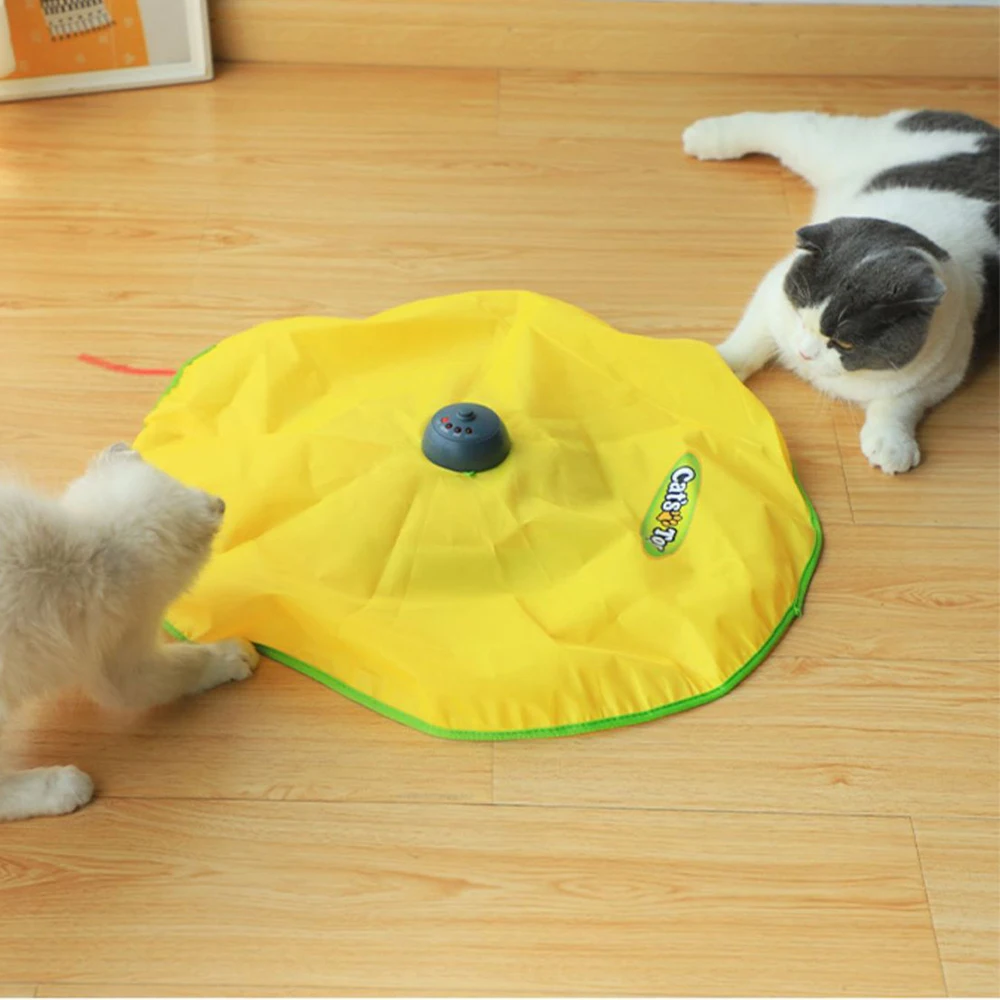 

Умная игрушка для кошек, Интерактивная игрушка с подвижными пером и электрическим движением, с 4 скоростями, для кошек, автоматическая игруш...