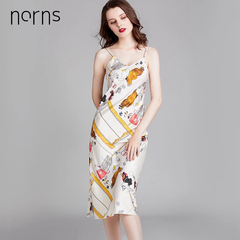 Norns Пижама женская весна и лето шелковая тонкая секционная сексуальная ночная