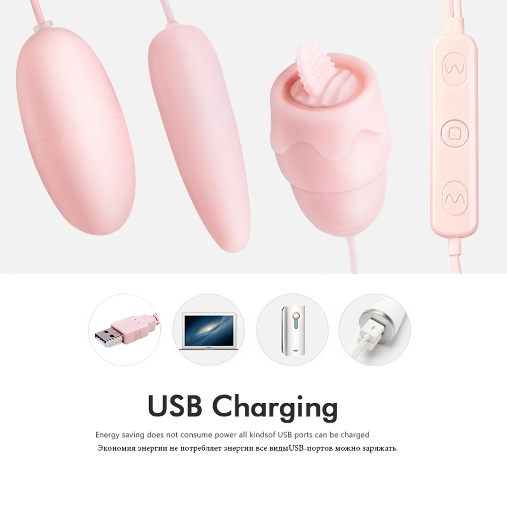 Tongue Vibrators 20 Modes USB Power Vibrating Eggs G-spot Massage Oral Licking Clitoris Stimulator Sex Toys for Women Adult | Красота и