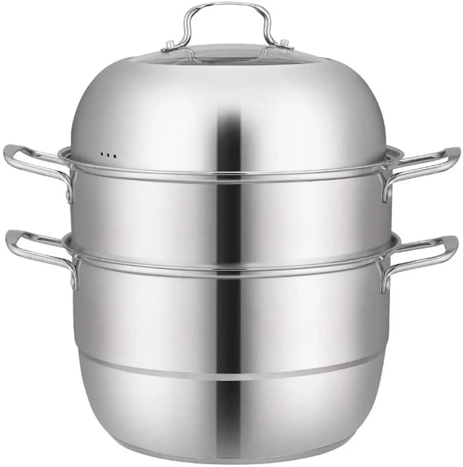 28 см Нержавеющая сталь 3-х уровневая/Слои Пароварка горшок Еда готовить двойной