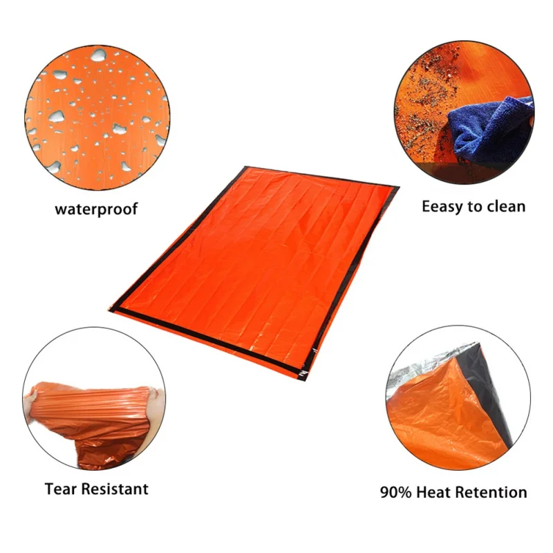 Открытый спасательный Bivy аварийный спальный мешок термальный сохраняет тепло