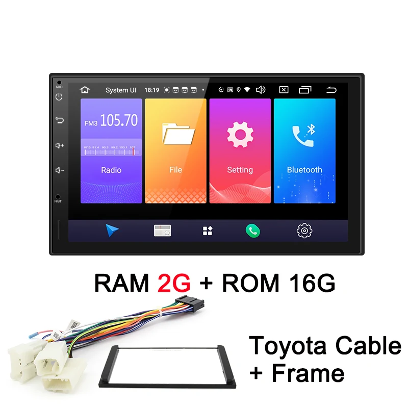 Toyota Frame Автомобильный мультимедийный плеер AUTOTOP 2 Din Android 9,0 ", автомобильный DVD gps для Nissan, Toyota, Volkswagen, Mazda, BYD, Kia, VW, peugeot, Lada, стерео - Цвет: Toyota Frame