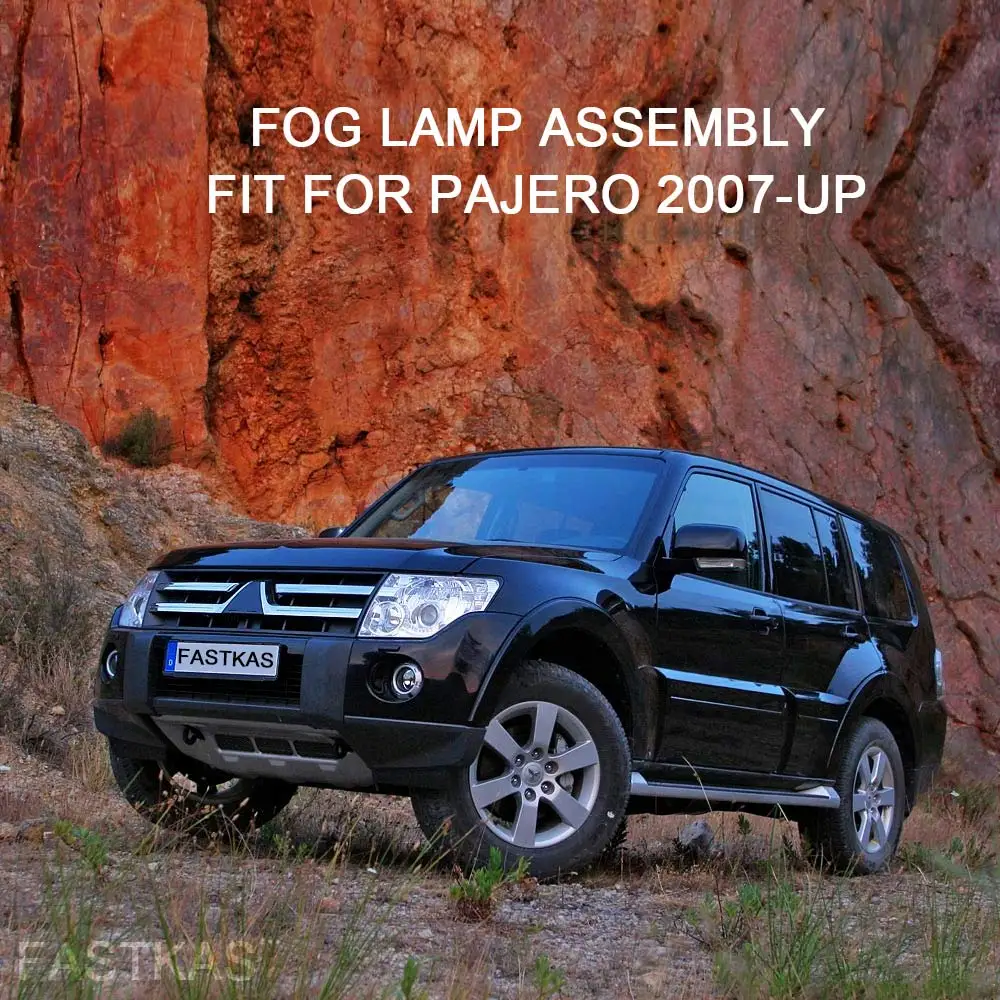 Автомобильный противотуманный светильник в сборе для Mitsubishi Pajero 2007 2008 2009 левая и правая противотуманная фара с переключателем жгута крышки противотуманных фар комплект