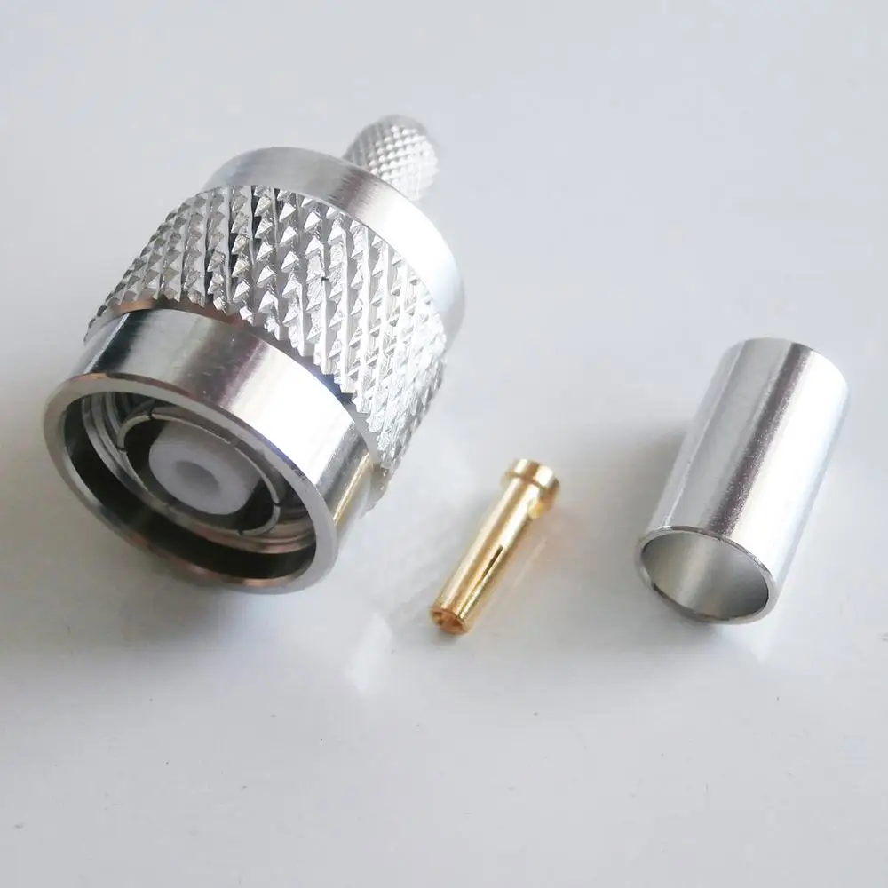 РЧ коаксиальный разъем RPTNC RP TNC Мужской обжимной для LMR195 RG58 RG142 RG223 RG400 кабель