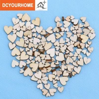 100pcs rustic wood wooden love heart wedding table scatter decoration crafts diy