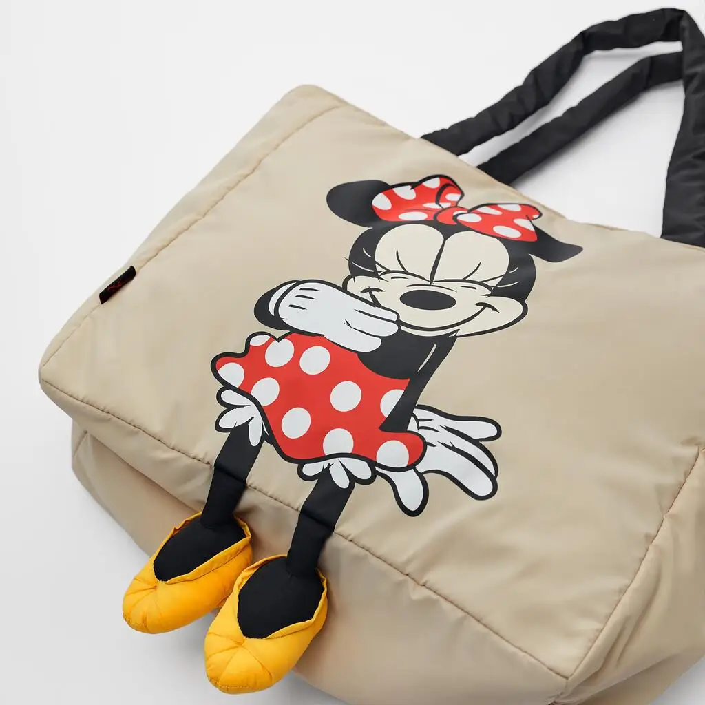 

Disney 2021 Mickey Tote bag shoulder bag large capacity white shopping bag
