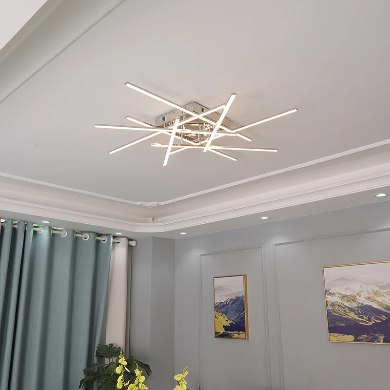 

chrome plating Modern led ceiling chandeliers for living room bedroom kitchen chandelier lighting Fixtures Free Shipping