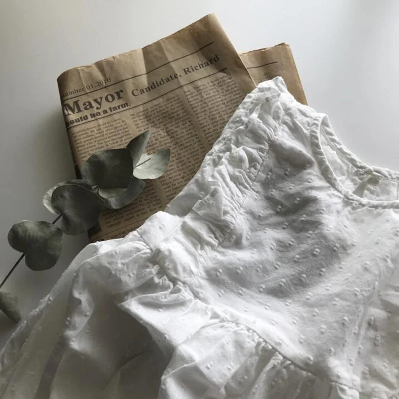 Детский хлопковый комбинезон с рукавом в виде листьев лотоса|Ромперы| |