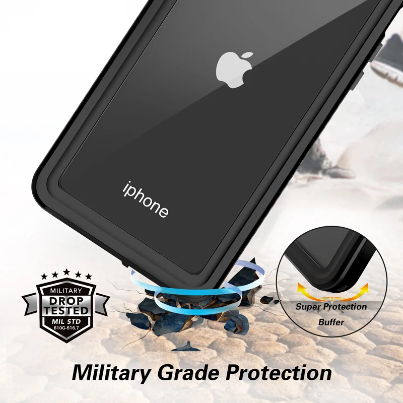 Чехол-накладка для iPhone 11 Pro Max XR X XS MAX SE 7 8 6 6S Plus 5 5S водонепроницаемый IP68 2 м |