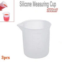 100 ml silicone measuring cup split cup resin silicone mould handmade diy jewelry making tool epoxy resin cup 3pcs