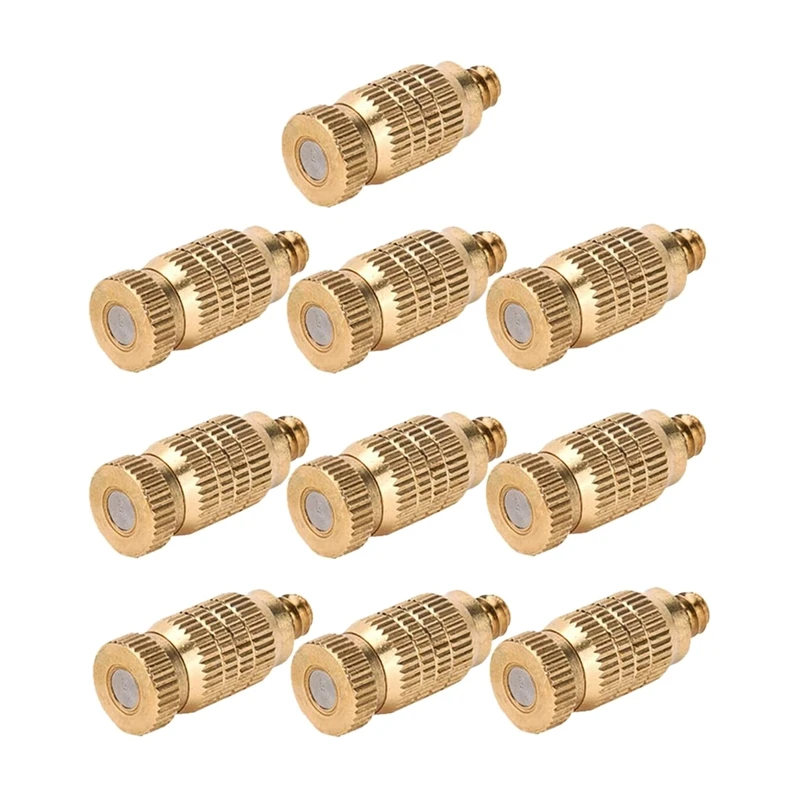 

AD55 10 Pcs High Pressure Spray Misting Nozzle Atomizing Nozzle for Landscaping Cooling 0.006inch Orifice Standard 3/16 UNC