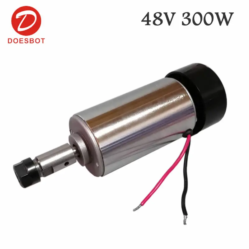 48V300W ER11 мотор шпинделя CNC DC мотор 10000 об/мин Мотор CNC 4018 3018 2818