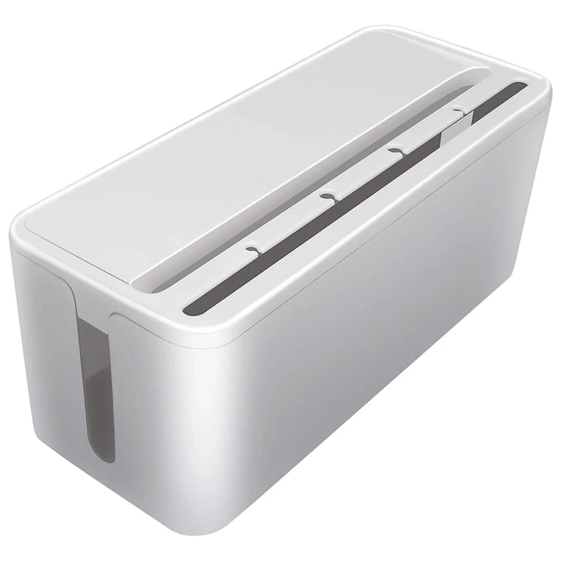 

New Cable Management Box, ABS Cable Organizer Cord Hider Box, Route Cables, Under Desk Power Strip , Computer Power Lines