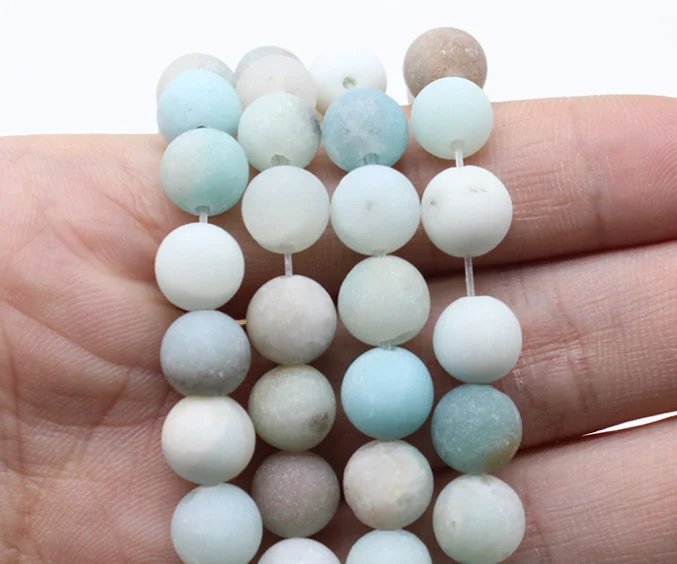 Натуральный Матовый цветочный камень amazon незакрепленные бусины | Украшения и