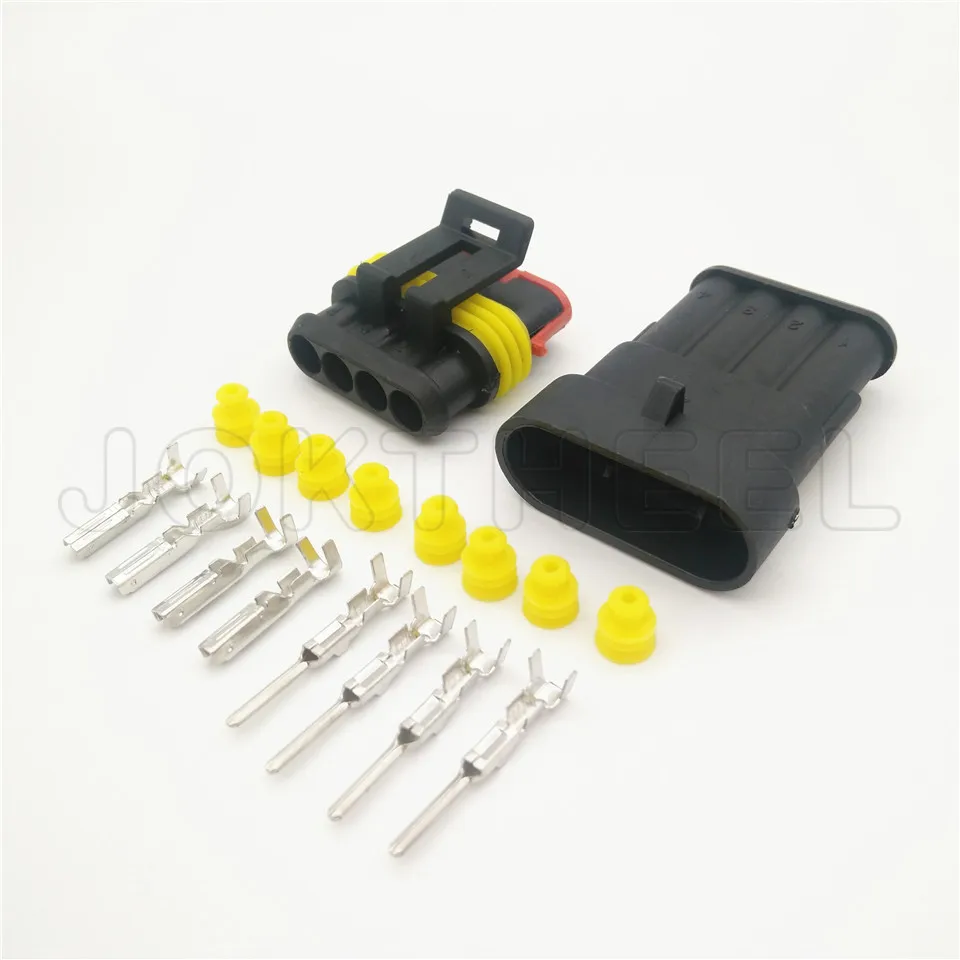 Набор 5 штук разъемов для автомобилей: 1P 2P 3P 4P 6Pin TE Tyco AMP Superseal мужской женский водонепроницаемый разъем для автомобиля с ксеноновой лампой электрической проводки.