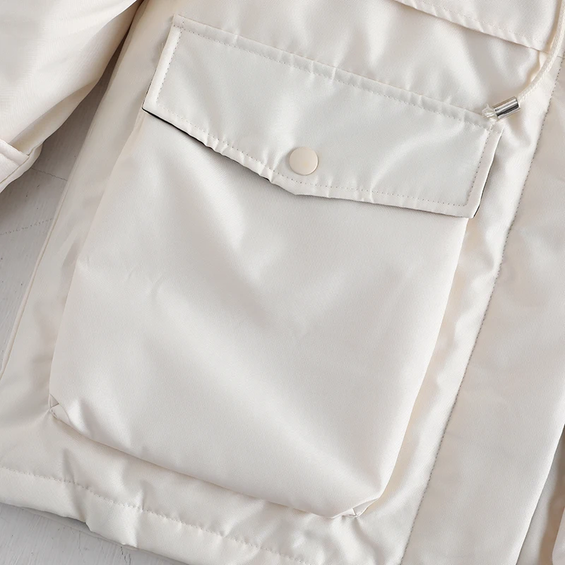 2019 Зимняя мода воротник из натурального Лисьего меха Теплый белый утиный пух с