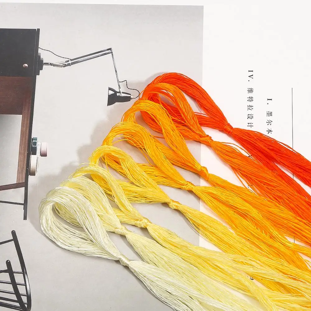 7-8 шт./лот Разноцветные Шелковые нитки для вышивания набор мотков вышивки