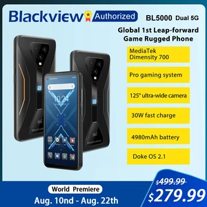 blackview bl5000 5g gaming rugged phone waterproof smartphone 6 36 screen android 11 octa core 8gb ram 128gb rom global mobile free global shipping
