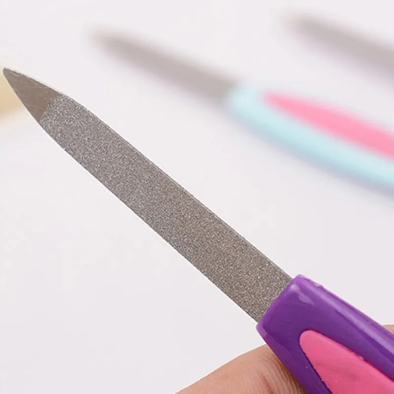 Пилочка для ногтей из нержавеющей стали с двумя головками разные цвета 1 шт. |