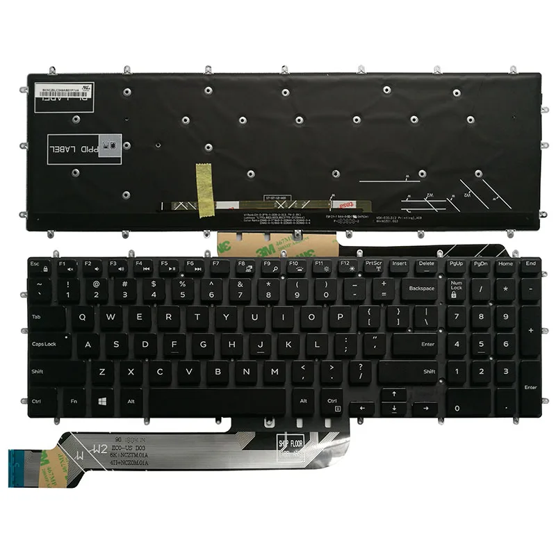 Клавиатура для ноутбука Dell Inspiron 15 5565 5567, игровая клавиатура для Dell Inspiron 15 7566, 7567, 5765, 17, 5767, Черная