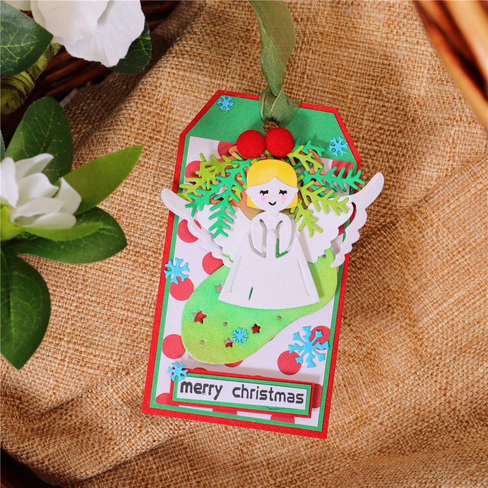 YaMinSanNiO/рождественские носки металлические резные штампы крылья ангела для