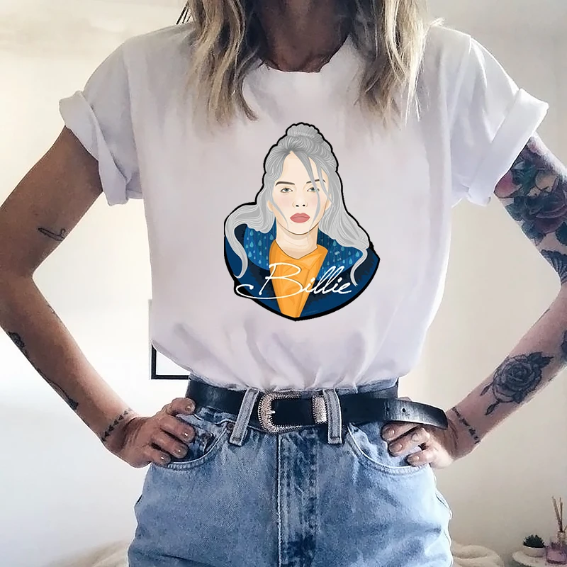 Новинка Billie Eilish белая футболка Черная Мужская футболка Titanfall BE Logo Print Модальные Мягкие Летние топы с коротким рукавом Homme - Цвет: 8