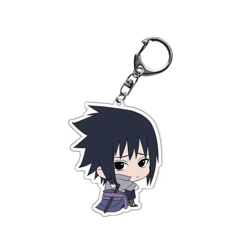 

Cartoon Anime Narutos Keychain Acrylic Uchiha Sasuke Double Sided Transparent key Chain Ring Accessories Jewelry For Fans Gifts