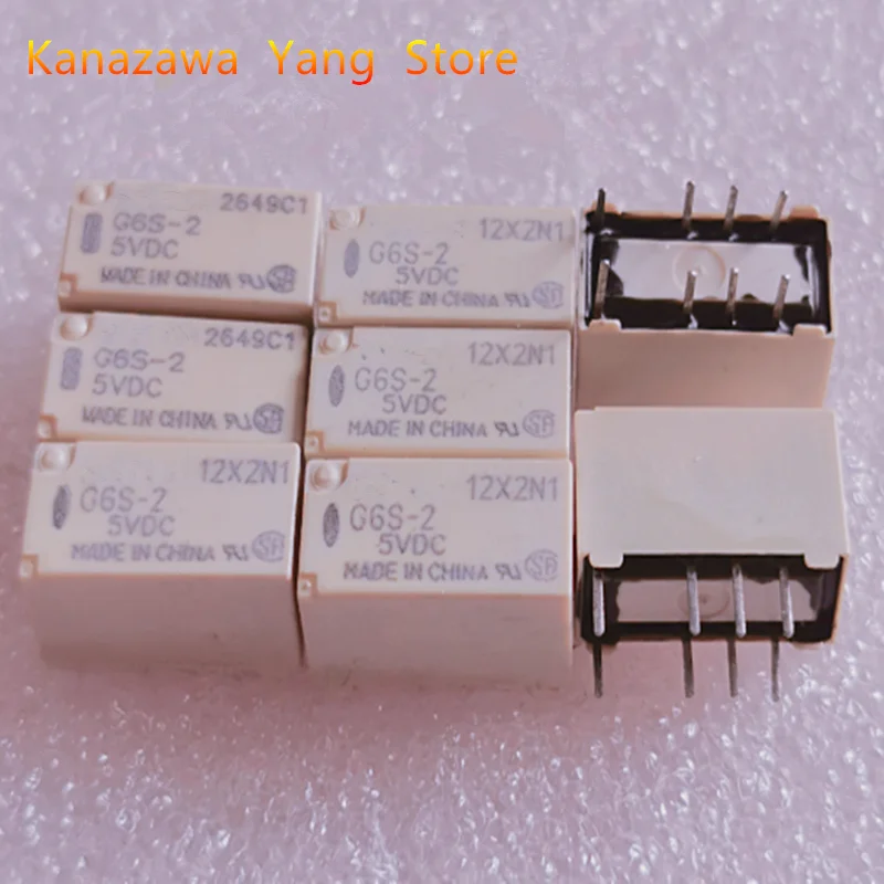 

10 шт. G6S-2 5VDC 12VDC 24VDC печатного монтажа 2 полюса 8-Pin DPDT мини-реле