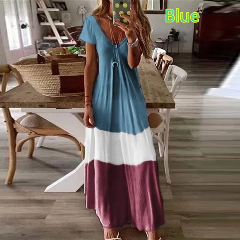 Женское повседневное свободное платье лето 2020 пэчворк бохо с бантом Camis Befree