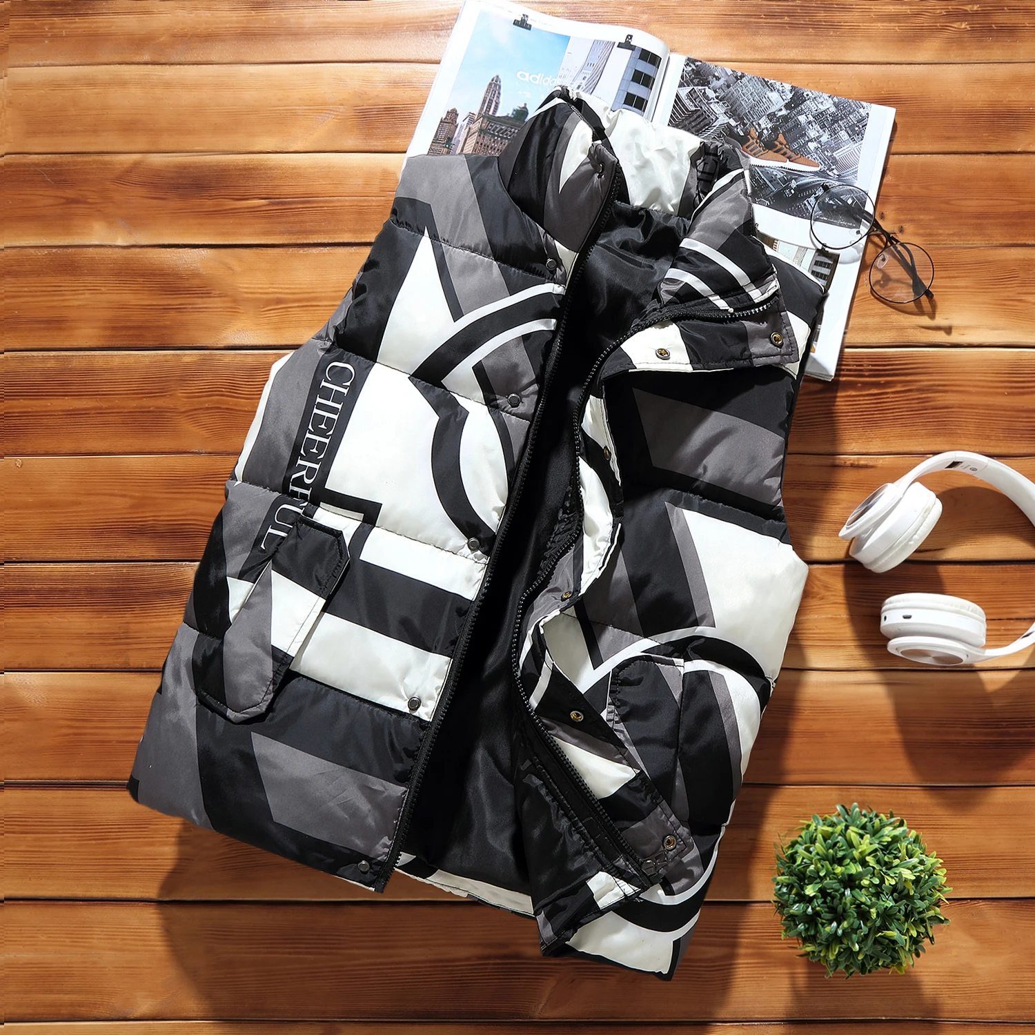 Новый зимний жилет из 2020 хлопка с подкладкой и воротником-стойкой для мужчин