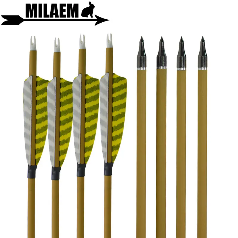Стрелы из углеродного сплава для стрельбы лука 6/12 шт. 30 дюймов 500 5 стрелы индейки