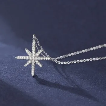 

Diamond-encrusted Eight-man Star Necklace Ins Design Sense Net Red Hundred Star Collarbone Necklace Light Luxury Jewelry Q1275