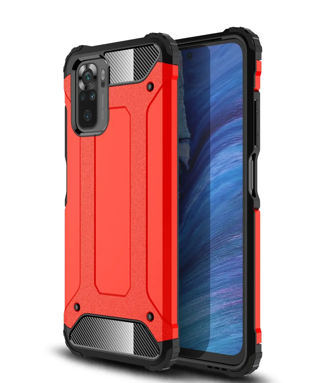 

Phone Case For Xiaomi Redmi K40 Pro Plus Note 10 10S 5G 4G Luxury Anti-fall Shockproof Heavy Protection Rugged Armor Back Cover