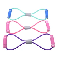 8 word chest expander rope yoga fitness resistance bands workout muscle training equipment rubber elastic bands for exercise