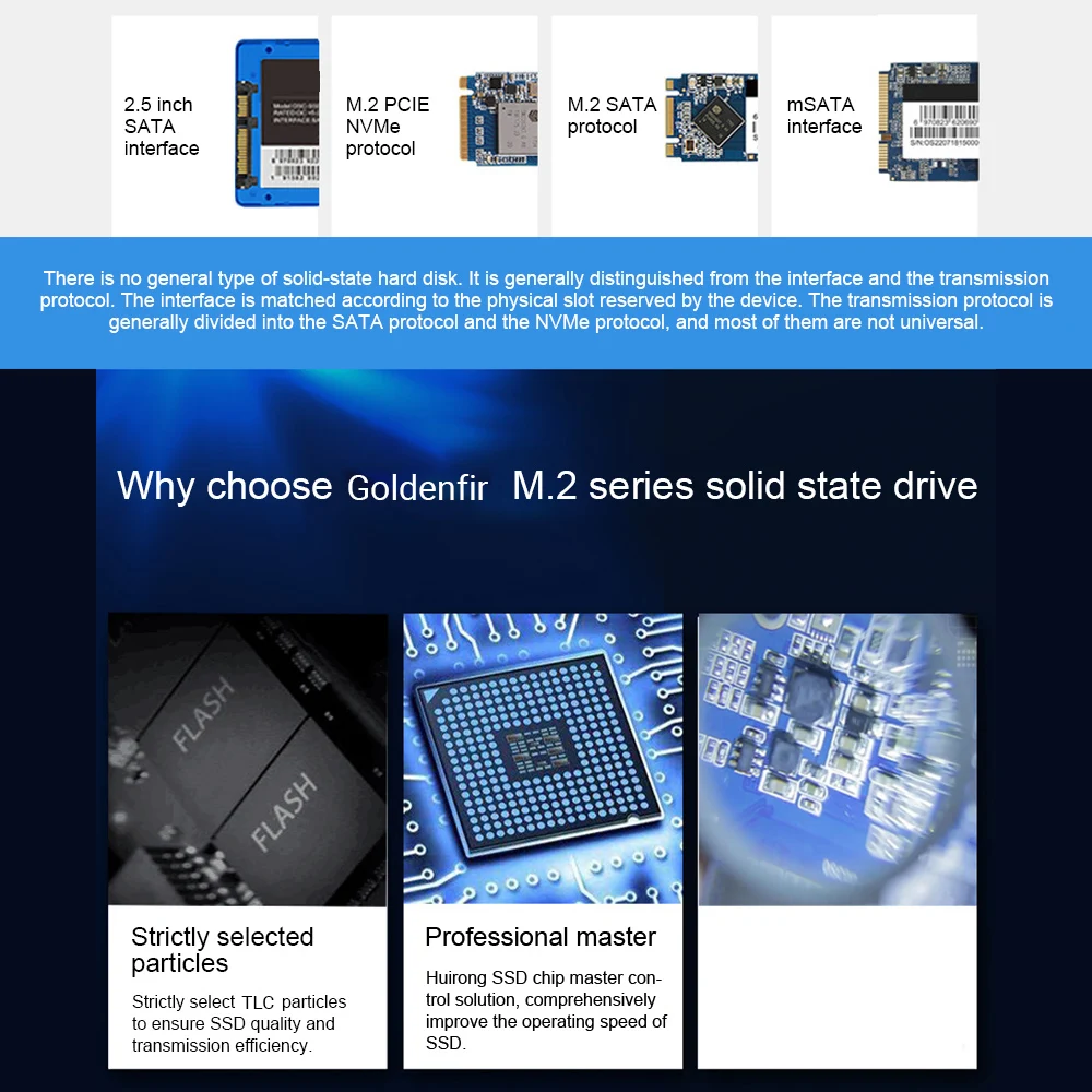 

Goldenfir M.2 NGFF SSD 128GB/256GB/512GB SATA III 2280 Solid State Drive 6Gb/s High Speed Internal SSD for Laptop Computer