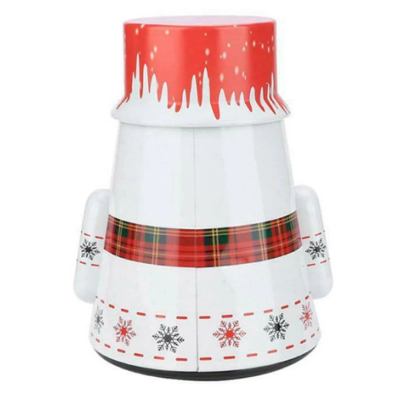 

Christmas Party Tumbler Candy Box Storage Iron Tin Can Jar Gift Home Decor (Snowman)
