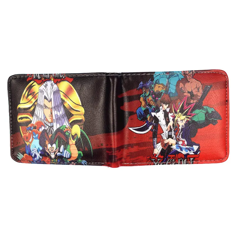 Мультфильм Yu Gi Oh короткий кошелек Высокое качество PU мужской кошелек мальчик кошельки для монет