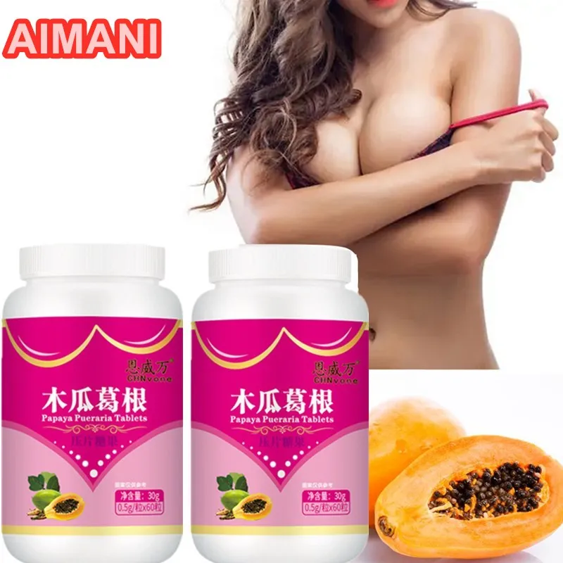 

Breast Enhancement Fuller Firmer Pills Papaya Pueraria Capsule for Women Breast Growth Vaginal Skin Hair Health Supplement