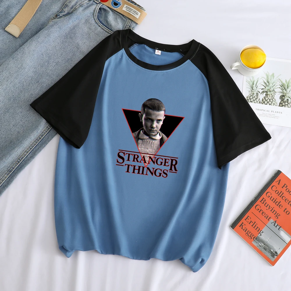 

Stranger Things T Shirt Harajuku Funny Contrast Color Top TShirt Streetwear Summer Short Sleeve Men's clothing Oversized T-shirt