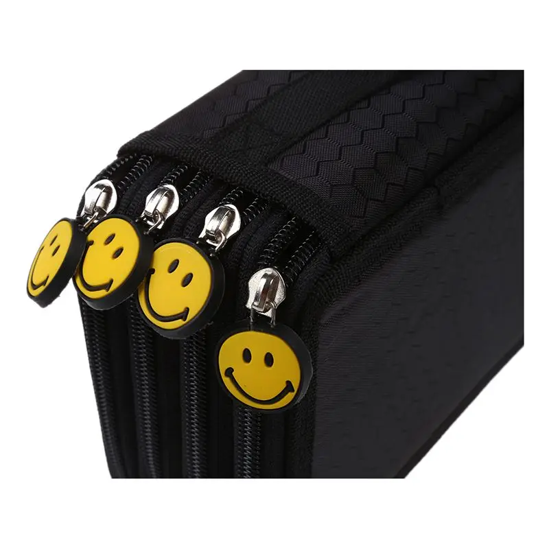 

4 Layer Oxford Canvas Pencil case 72 Holders Pencil Bags Multi-Function Storage Bag School Office Supplies School Stationery (bl