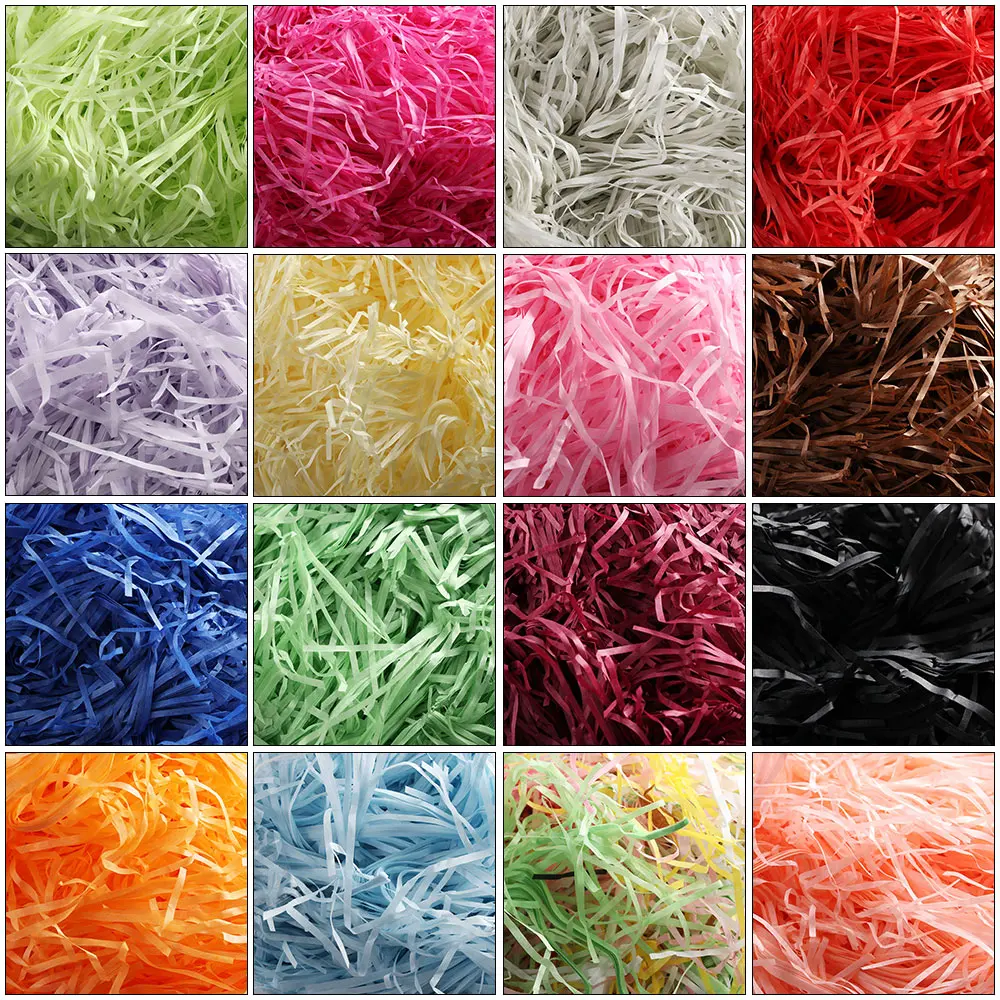 Красочные рафия измельченные складные бумажные конфетти наполнитель подарочной