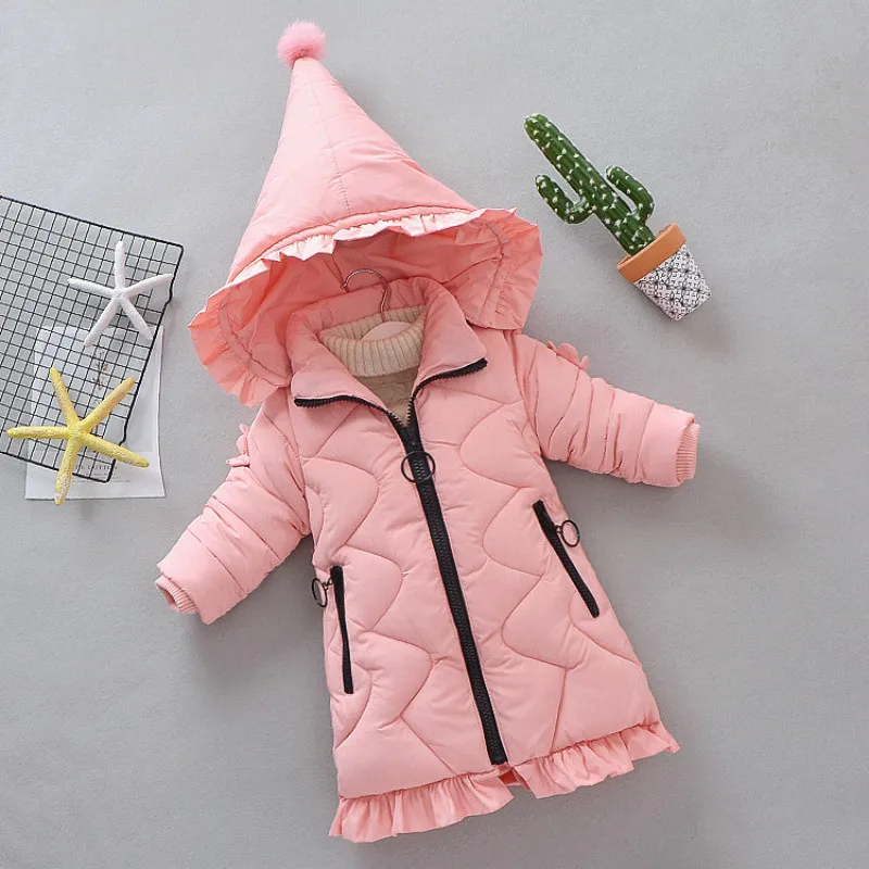 Зимние куртки для девочек детские зимние пальто одежда маленьких Верхняя